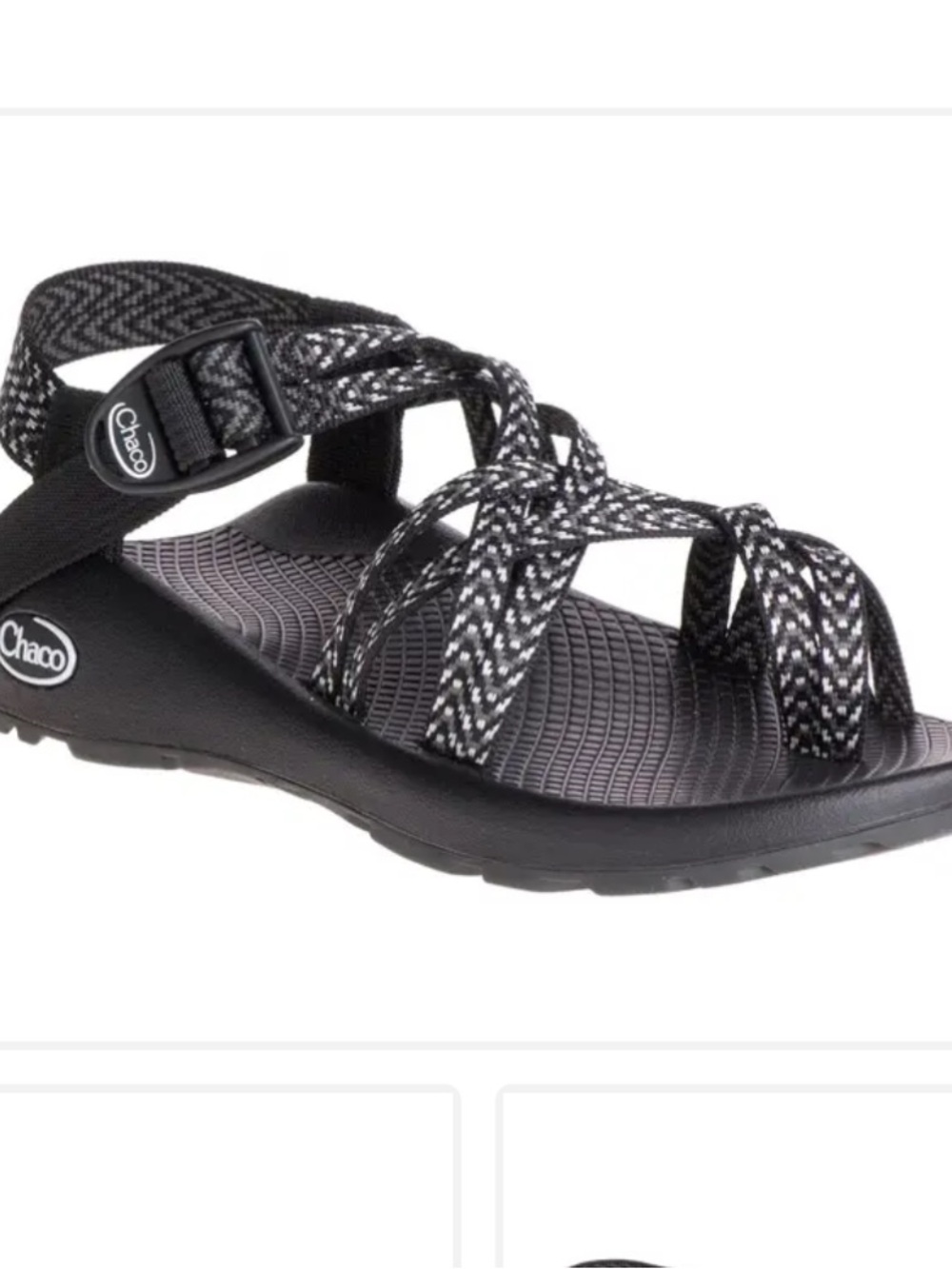 Chaco ZX2 Classic Women's Black/White Strappy Sandal Size W8